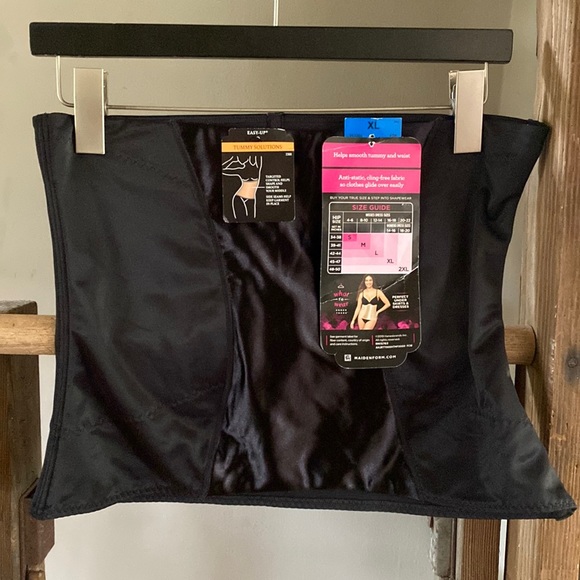 MAIDENFORM BLACK ULTRA FIRM WAIST NIPPER XL SCULPS SHAPEWEAR XL NEW - Picture 1 of 7
